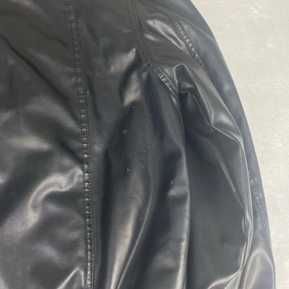 i Jeans By Buffalo Jacket Mens Small Black Hooded Full Zip Pockets Casual